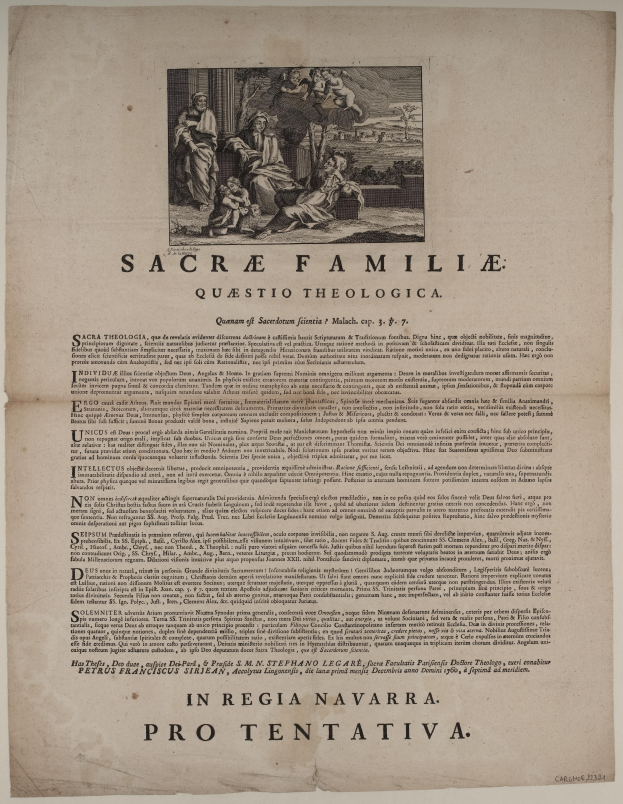 Ein altes Buch mit einem Bild einer lachenden Familie auf dem Cover: ein Mann in einem blauen Hemd, eine Frau in einem weißen Kleid und ein Kind, das davor steht und lächelt, mit geschwungener Schrift und einem dekorativen Rahmen.
