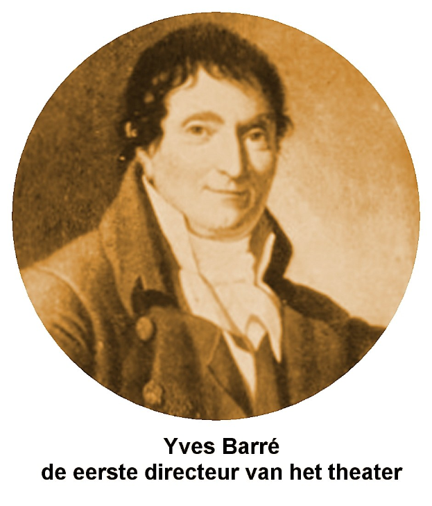 Portrait von Yves Barre, einem Mann mit zurückgekämmtem Haar, der einen schwarzen Anzug und ein weißes Hemd trägt und direkt in die Kamera schaut. Fette Schrift ist am unteren Rand des Bildes sichtbar.
