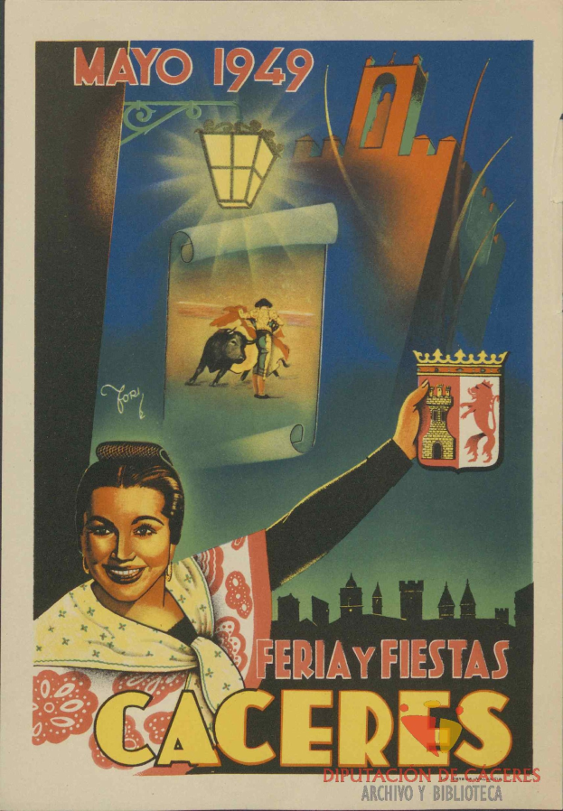 Plakat für ein Festival in Mexiko mit einer Frau mit menschlichem Gesicht und Text mit Festivalinformationen.